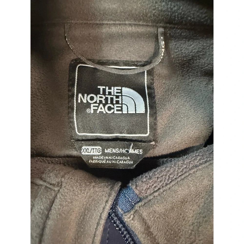 The North Face Apex Softshell Jacket Mens XXL Blue Full‎ Zip Fleece Lined Coat